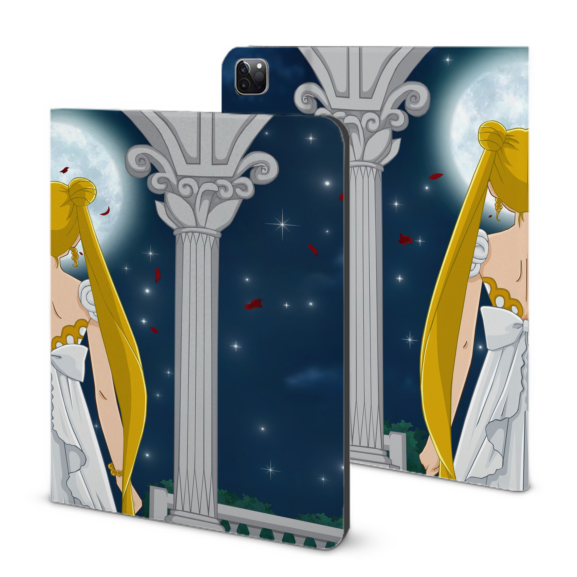 （画像用） 美少女戦士セーラームーン Sailor Moon IPad ケース ブック型 PUレザー TPU 耐衝撃 軽量 薄型 ペン収納なし 全面保護 IPad 各モデル対応